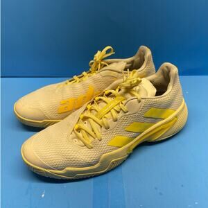 Adidas Tennis Barricade Ecru Tint Beam Yellow Court Shoes  Men's Sz 12
